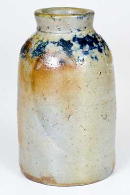 JOHN BELL / WAYNESBORO Stoneware Canning Jar with Sponged Cobalt Decoration