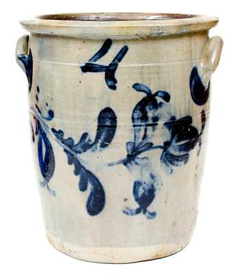 4 Gal. Stoneware Jar with Floral Decoration att. Beaver, PA