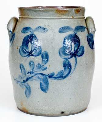 3 Gal. R. W. RUSSELL, Beaver, PA Stoneware Jar with Floral Decoration