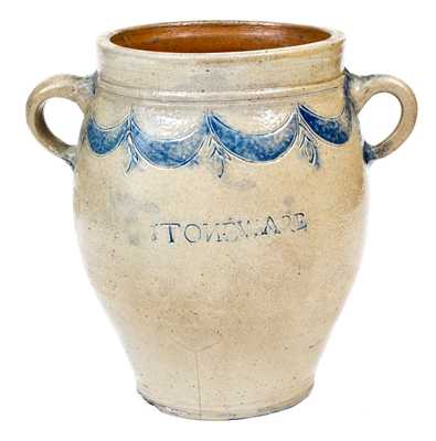 Fine Thomas W. Commeraw Stoneware Jar (Free African-American Potter of New York City)