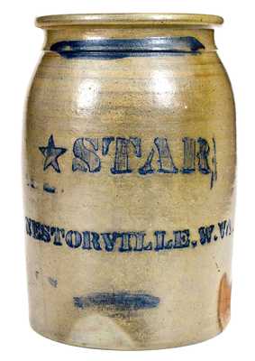 STAR / NESTORVILLE, W.VA (West Virginia) Stoneware Jar