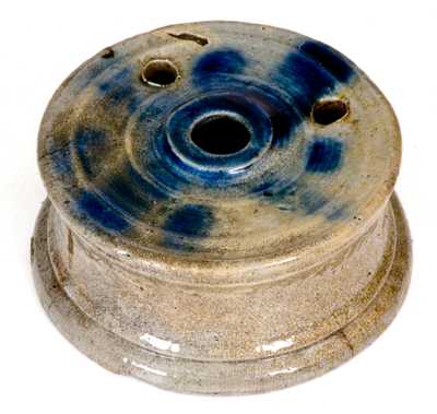 Cobalt-Decorated Stoneware Inkwell, Manhattan or Otherwise NY origin