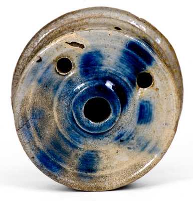 Cobalt-Decorated Stoneware Inkwell, Manhattan or Otherwise NY origin