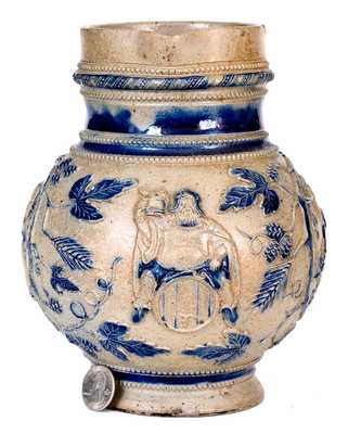 Exceptional Stoneware Pitcher by the Wingender Pottery, Haddonfield, NJ, late 19th century