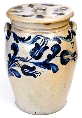 Extremely Important Solomon Bell Presentation Stoneware Jar, Made for Tillie Bell at JOHN BELL / WAYNESBORO Shop