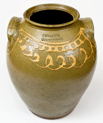 TRAPP & / CHANDLER Stoneware Jar (John Trapp and Thomas Chandler, Edgefield District, SC, c1848-1850)