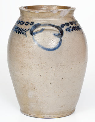One-Gallon Slip-Trailed Baltimore Stoneware Jar, circa 1825