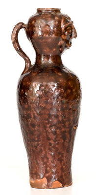 Glazed Stoneware Face Ewer, late 19th or 20th century