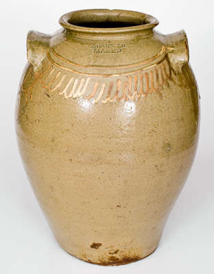 CHANDLER / MAKER (Thomas Chandler, Edgefield District, SC) Stoneware Jar