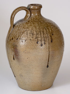 Exceptional J.A.C. (John A. Craven, Randolph County, NC) Stoneware Jug w/ Dramatic Glaze Runs