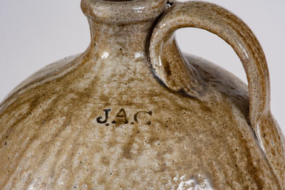Exceptional J.A.C. (John A. Craven, Randolph County, NC) Stoneware Jug w/ Dramatic Glaze Runs