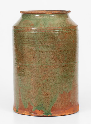 Very Rare J. L. Blaney / Cookstown, PA Redware Jar (Fayette County, Pennsylvania)