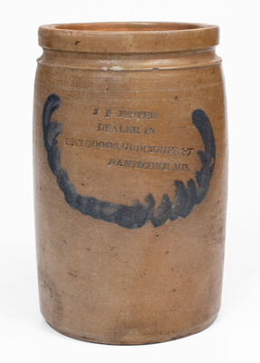 Rare Nanticoke, Maryland Stoneware Advertising Jar
