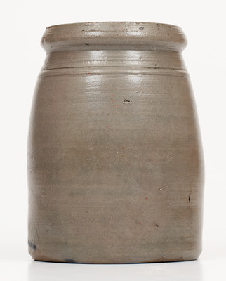 Stoneware Canning Jar w/ Cobalt Stripe Decoration, probably Palatine, West Virginia