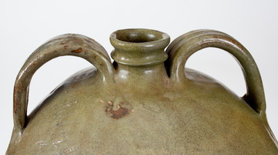 Very Rare David Drake Stoneware Double-Handled Jug, Dated July 10, 1852