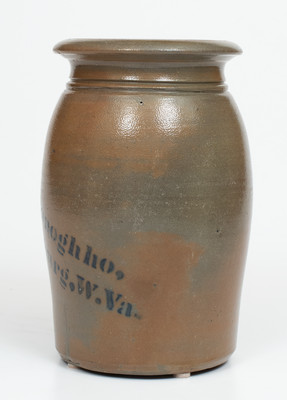Scarce A.P. Donaghho Stoneware Canning Jar w/ Misspelled Maker s Mark, Parkersburg, WV