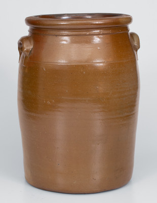 Four-Gallon A.P. DONAGHHO / Parkersburg, W.V. Cobalt-Decorated Stoneware Jar