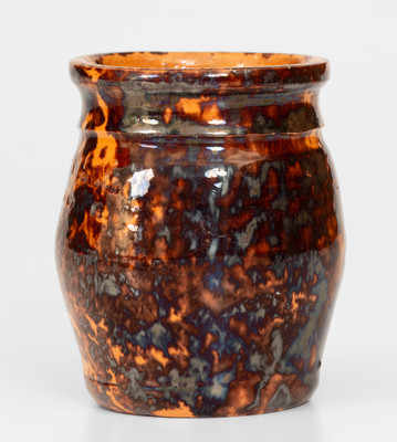 Exceptional Miniature JOHN W. BELL / WAYNESBORO, Pa. Glazed Redware Jar