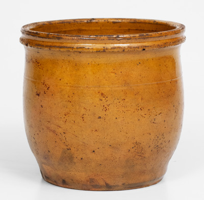JOHN BELL / WAYNESBORO, PA Glazed Redware Jar,  circa 1850-1880