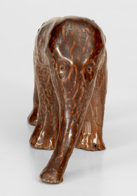 Sewer Tile Figure of an Elephant, Signed and Dated 