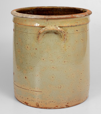 Rare L. JOHNSON (Lorenzo Johnson, Newstead, Erie County, NY) Redware Jar, c1850-1886