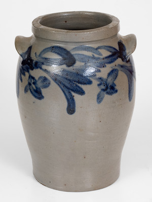 Exceedingly Rare attrib. Tildon Easton, Alexandria, Virginia, Stoneware Jar, 1841-1843