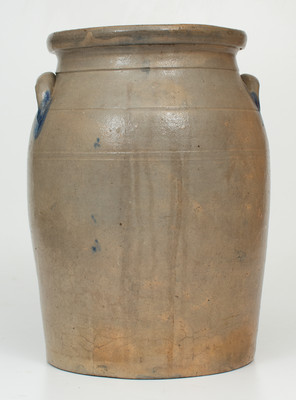 3 Gal. Western PA Stoneware Jar w/ Elaborate Cobalt Floral Decoration