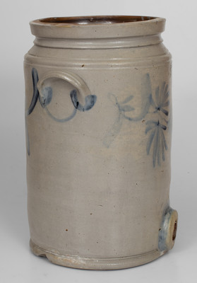 3 Gal. Stoneware Water Cooler w/ Floral Decoration, probably Henry Remmey, Jr., Philadelphia, PA