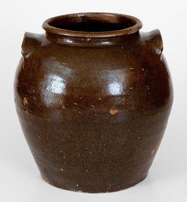 Four-Gallon Alkaline-Glazed Stoneware Jar attrib. David Drake, Edgefield District, SC, mid 19th century