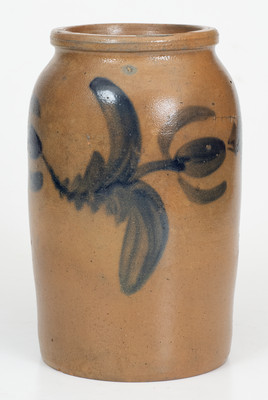 Rare R. BUTT (Richard Butt, Washington, D.C.) Stoneware Jar w/ Floral Decoration,