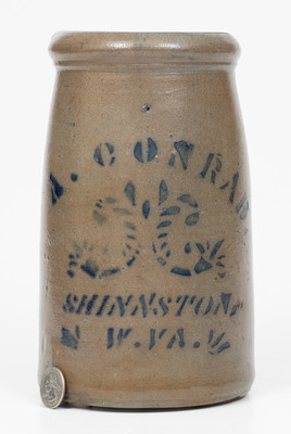 A. CONRAD / SHINNSTON, W. VA Stoneware Canning Jar