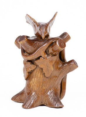 Ohio Sewertile Bird-on-Stump Figure