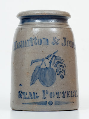 Hamilton & Jones / STAR POTTERY Stenciled Apple Canning Jar