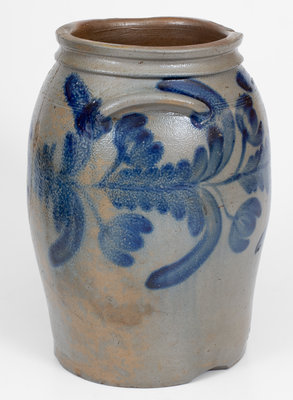 H.C. SMITH / ALEXA / D.C. (Alexandria, VA) Stoneware Jar w/ Floral Decoration, c1835