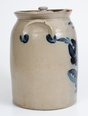 2 Gal. N. CLARK & CO. / LYONS Stoneware Lidded Jar