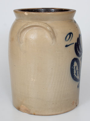 Two-Gallon LYONS (Thompson Harrington, Lyons, NY) Stoneware Jar, c1860