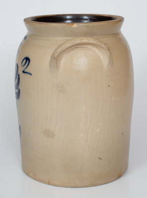 Two-Gallon LYONS (Thompson Harrington, Lyons, NY) Stoneware Jar, c1860