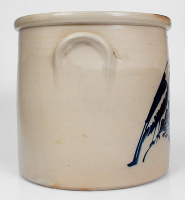 Outstanding 6 Gal. F. B. NORTON & CO. / WORCESTER, MASS. Stoneware Crock w/ Double Parrot Design