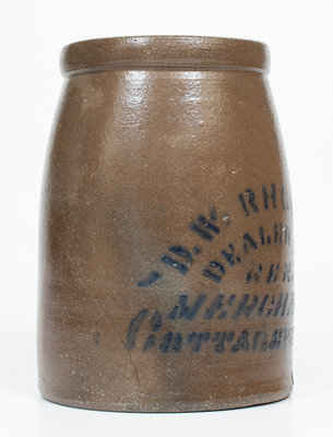 COTTAGEVILLE, W. VA Stoneware Advertising Canning Jar
