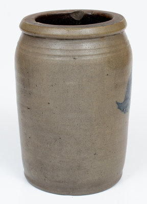 Attrib. D. G. Thompson, Morgantown, WV Stoneware Jar w/ Bellflower Decoration