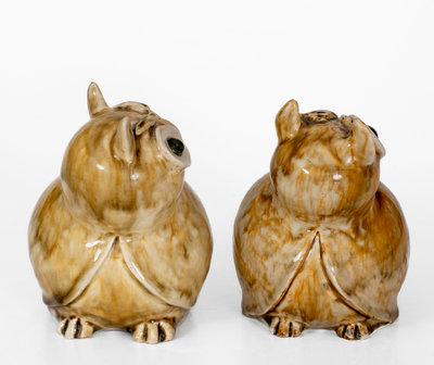 Pair of D. X. Gordy Owl Figures, Primrose, Georgia, 20th century