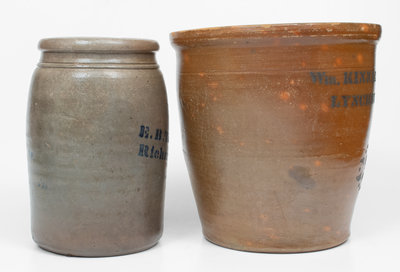 Lot of Two: Donaghho Stoneware Jars with Richmond, VA and Lynchburg, VA Stenciled Advertising