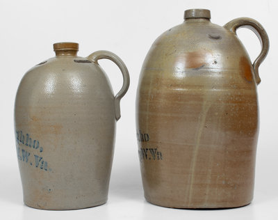 Lot of Two: A. P. DONAGHHO / PARKERSBURG, West Virginia Stoneware Jugs