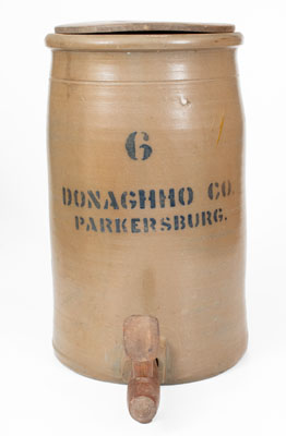 Very Rare DONAGHHO CO. / PARKERSBURG 6 Gal. Stoneware Water Cooler