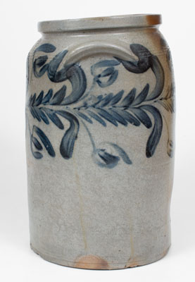 3 Gal. Baltimore, MD Stoneware Jar with Floral Decoration, c1830