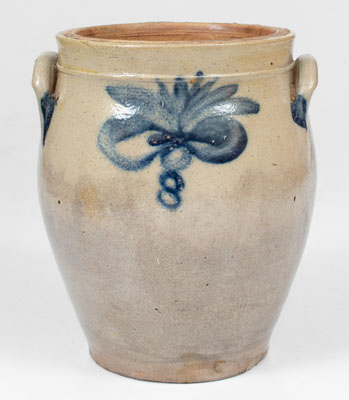 Attrib. William Nichols, Poughkeepsie, NY 1/2 Gal. Stoneware Jar, c1823