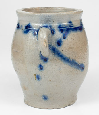 Manhattan / NYC 1/2 Gal. Vertical-Handled Stoneware Jar, circa 1795