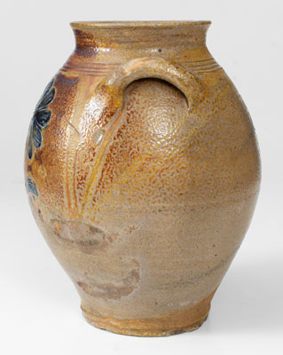 Fine Hudson River Valley Stoneware Jar w/ Incised Floral Decorations, early 19th century