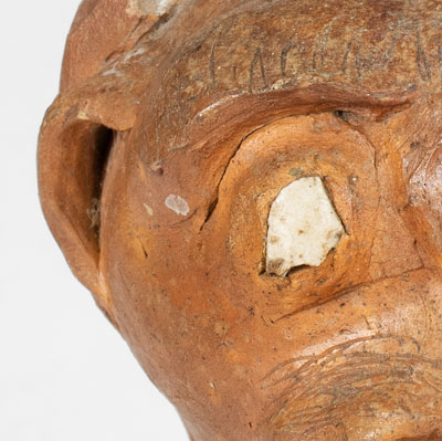 Very Rare Alabama Stoneware Face Jug Inscribed, 