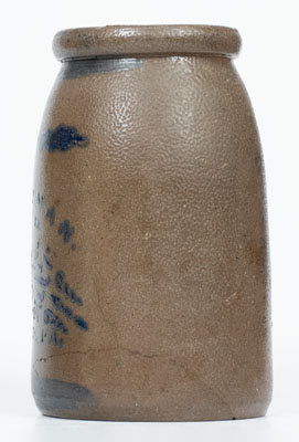 LETART, W. VA Stoneware Advertising Canning Jar, circa 1875